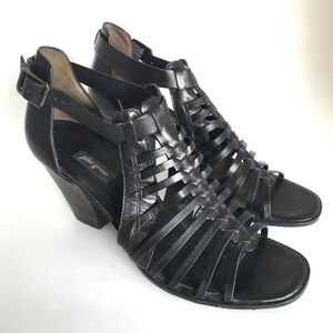 Paul Green Healed Leather Ankle Boot Sandals (9.5)